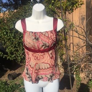 Kenneth Cole Silk Sleeveless Printed Top size 0